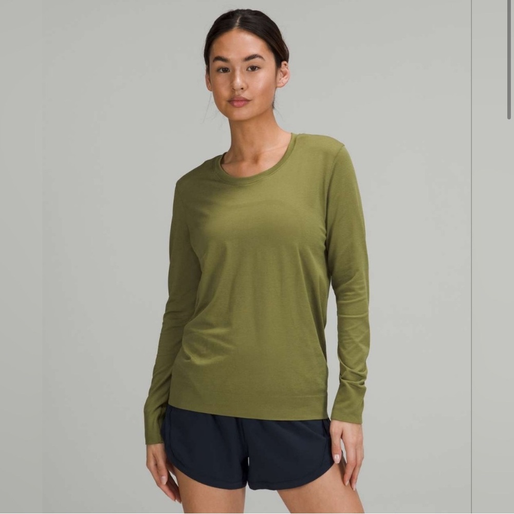 lululemon athletica Olive Green Long Sleeve Tee